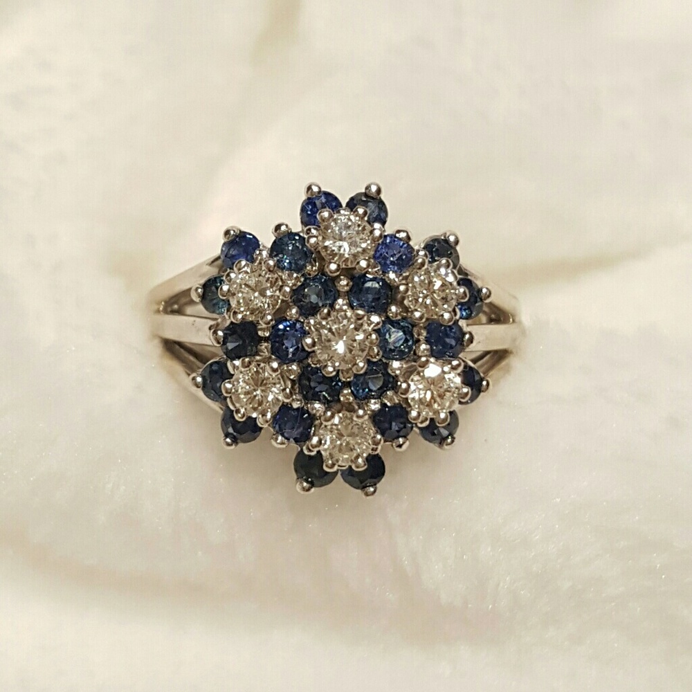 Appraised Diamond & Sapphire Ring